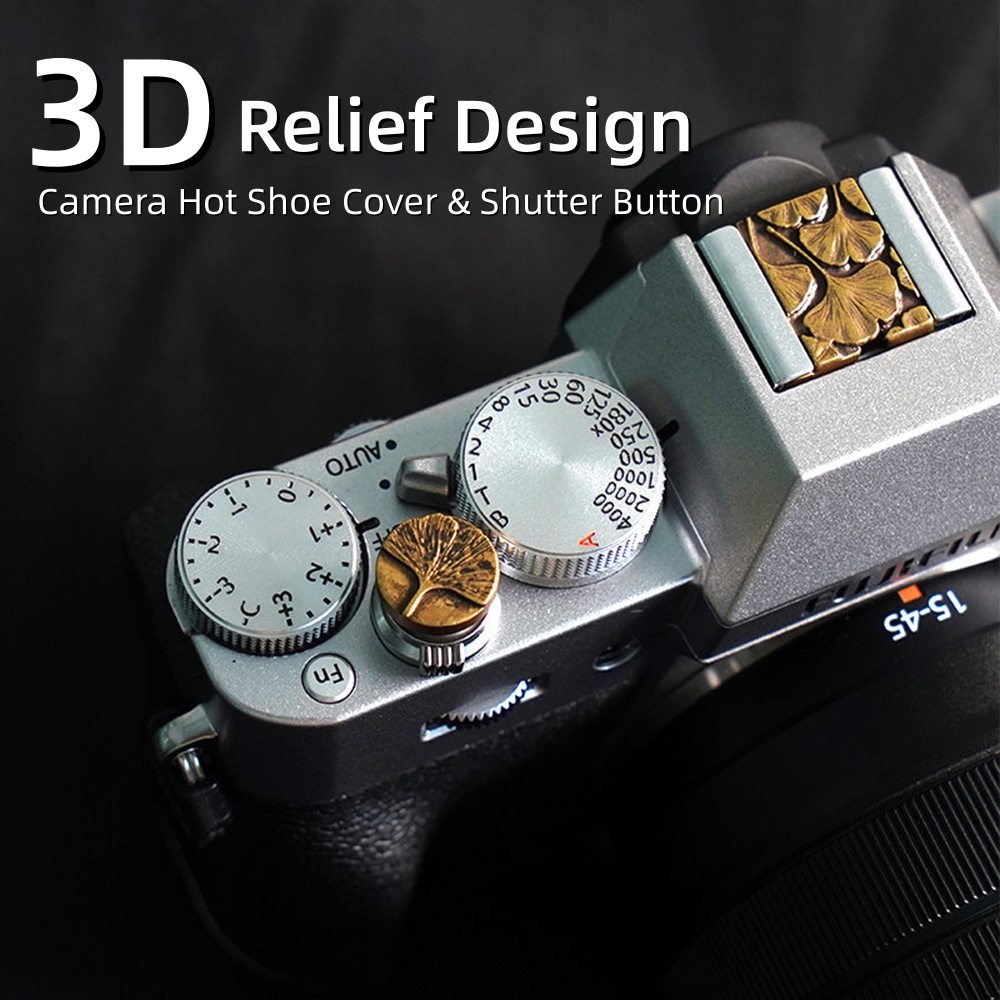 Lens Cap Vintage - Cache-griffe porte-flash et bouton de déclenchement