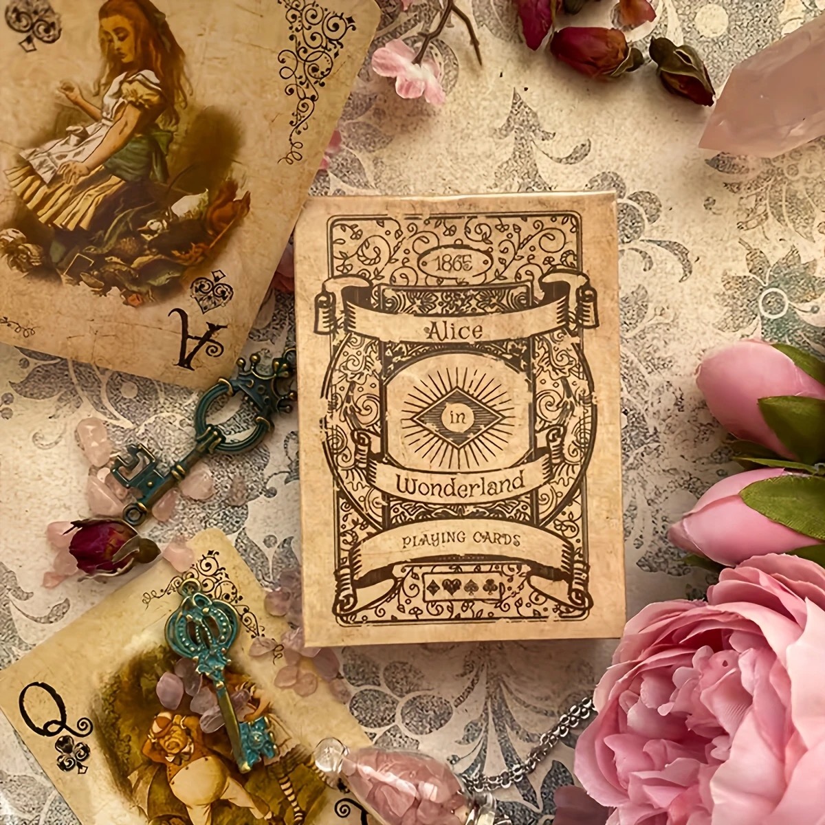Vintage Collectible Playing Cards - 54 pièces Alice Vintage papier Poker.