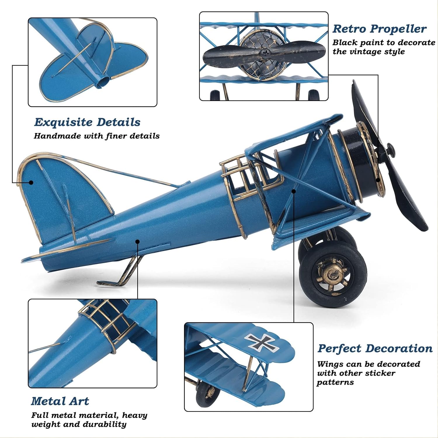 Modèle d'avion vintage en méta - Vintage Collectible Furniture avis et prix